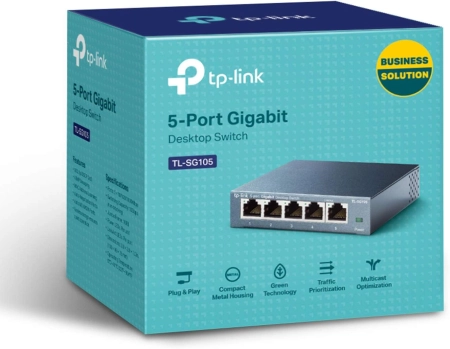 TP-Link (TL-SG105) - 5-Port Gigabit Switch - Black